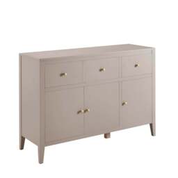 DUSK Poppy 3 Door Sideboard with Drawers - Taupe - thumbnail 4
