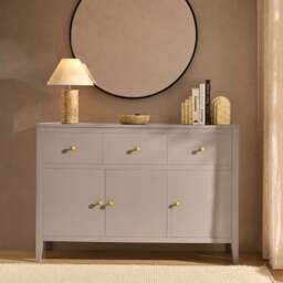 DUSK Poppy 3 Door Sideboard with Drawers - Taupe - thumbnail 2