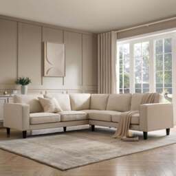 DUSK Soho Right Hand Corner Sofa - Beige - thumbnail 1