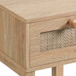 DUSK Carmen Rattan Nightstand - Light Wood - thumbnail 7