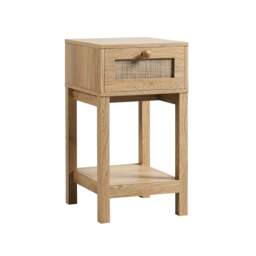 DUSK Carmen Rattan Nightstand - Light Wood - thumbnail 4