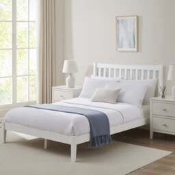 DUSK Dartmouth Bed Frame - White - King Size - thumbnail 7