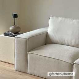 DUSK Brooklyn Large Right Hand L-Shape Sofa - Ivory - thumbnail 8