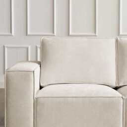 DUSK Brooklyn Large Right Hand L-Shape Sofa - Ivory - thumbnail 6