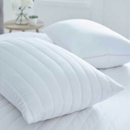 DUSK Pair of Luxury Quilted 100% Cotton Pillow Protectors - thumbnail 1