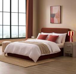 DUSK Ascot Ottoman Storage Bed - Terracotta - Double