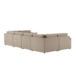 DUSK Miami U Shape Sofa - Chenille Oatmeal - thumbnail 4