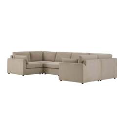 DUSK Miami U Shape Sofa - Chenille Oatmeal - thumbnail 3