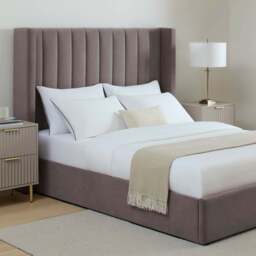 DUSK Madison Ottoman Storage Bed - Taupe - Double - thumbnail 3