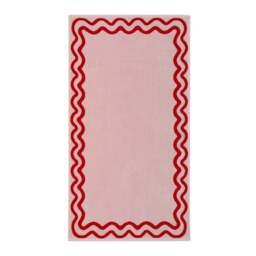 DUSK Scalloped Cotton Towels - Pink/Red - Hand Towel - thumbnail 8