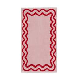 DUSK Scalloped Cotton Towels - Pink/Red - Hand Towel - thumbnail 9