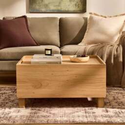 DUSK Avalon Extendable/Storage Coffee Table - Light Oak Effect - thumbnail 2