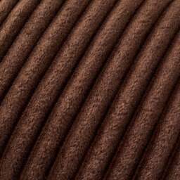 DUSK Ribbed Flannel Faux Fur Cushion Cover - Chocolate - 50 x 50cm - thumbnail 5