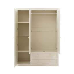 DUSK Ruby 3 Door Wardrobe with Drawers - Cream - thumbnail 4