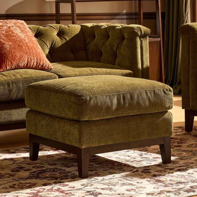 DUSK Chesterfield Pouffe - Cedar Earth - image 1