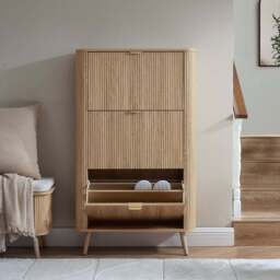 DUSK Hattie Shoe Cabinet - Light Wood - thumbnail 2