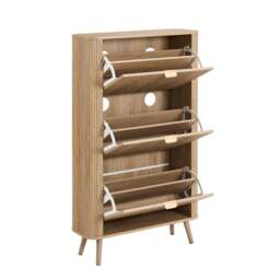 DUSK Hattie Shoe Cabinet - Light Wood - thumbnail 6