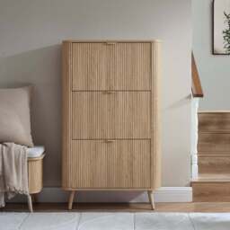 DUSK Hattie Shoe Cabinet - Light Wood - thumbnail 1