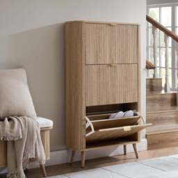 DUSK Hattie Shoe Cabinet - Light Wood - thumbnail 3