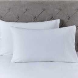 DUSK Pair of Mykonos Seersucker Pillowcases - 200 Thread Count - Cotton - White - thumbnail 5