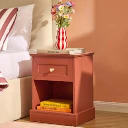 DUSK Ruby 1 Drawer Nightstand - Terracotta - thumbnail 2