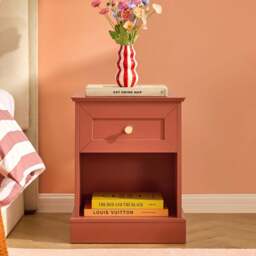 DUSK Ruby 1 Drawer Nightstand - Terracotta