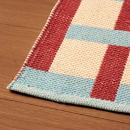 DUSK Rory Contrast Checkerboard Rug - Blue - 120x170cm - thumbnail 3