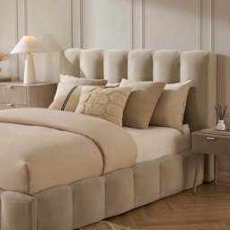 DUSK Cheshire Ottoman Storage Bed - Chenille Oatmeal - Super King - thumbnail 6