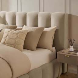 DUSK Cheshire Ottoman Storage Bed - Chenille Oatmeal - Super King - thumbnail 7