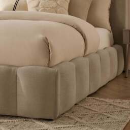 DUSK Cheshire Ottoman Storage Bed - Chenille Oatmeal - Super King - thumbnail 8