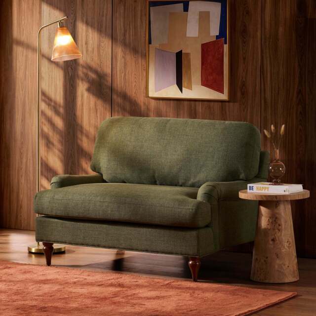 DUSK Hampshire Loveseat - Woven Pine Green - image 1