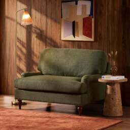 DUSK Hampshire Loveseat - Woven Pine Green - thumbnail 1