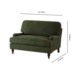 DUSK Hampshire Loveseat - Woven Pine Green - thumbnail 8