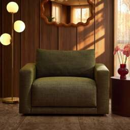 DUSK Chicago Loveseat - Woven Pine Green - thumbnail 2