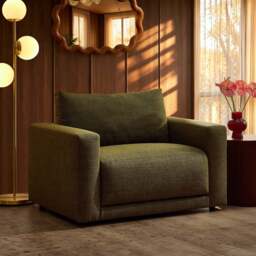 DUSK Chicago Loveseat - Woven Pine Green - thumbnail 1