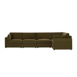 DUSK Miami Right Hand Large L-Shape Sofa - Chenille Olive - thumbnail 5