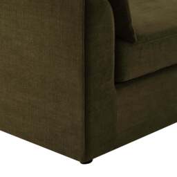 DUSK Miami Right Hand Large L-Shape Sofa - Chenille Olive - thumbnail 8