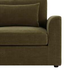 DUSK Miami Right Hand Large L-Shape Sofa - Chenille Olive - thumbnail 7