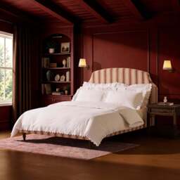 DUSK Surrey Bed Frame - Raspberry Stripe - Super King - thumbnail 2