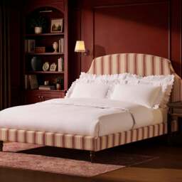 DUSK Surrey Bed Frame - Raspberry Stripe - Super King
