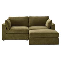 DUSK Miami Small Chaise Sofa - Chenille Olive - thumbnail 3