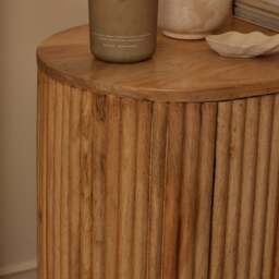 DUSK Finley Mango Wood 2 Door Sideboard - Natural - thumbnail 4