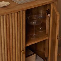 DUSK Finley Mango Wood 2 Door Sideboard - Natural - thumbnail 3