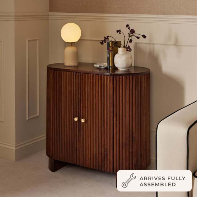 DUSK Finley Mango Wood 2 Door Sideboard - Walnut - image 1