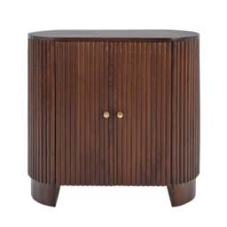 DUSK Finley Mango Wood 2 Door Sideboard - Walnut - thumbnail 4