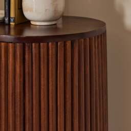 DUSK Finley Mango Wood 2 Door Sideboard - Walnut - thumbnail 3