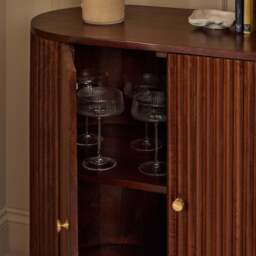 DUSK Finley Mango Wood 2 Door Sideboard - Walnut - thumbnail 2