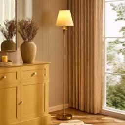 DUSK Lucille Ornate Floor Lamp - Brass