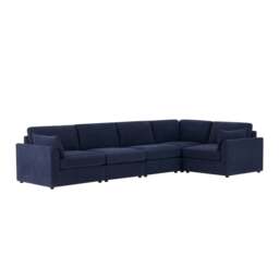 DUSK Miami Right Hand Large L-Shape Sofa  - Chenille Navy - thumbnail 4