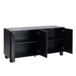 DUSK Rachel Arch Front 4 Door Sideboard - Black - thumbnail 5